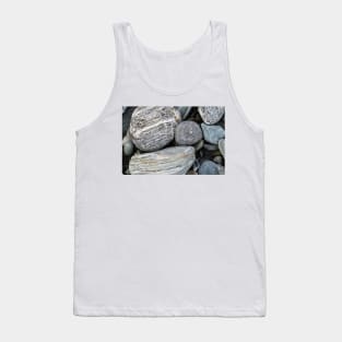 River stones in typical random pattern and type in New Zealand. Tank Top